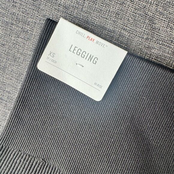 Aerie High-Waisted Black Ribbed Leggings Size XS - Picture 3 of 6